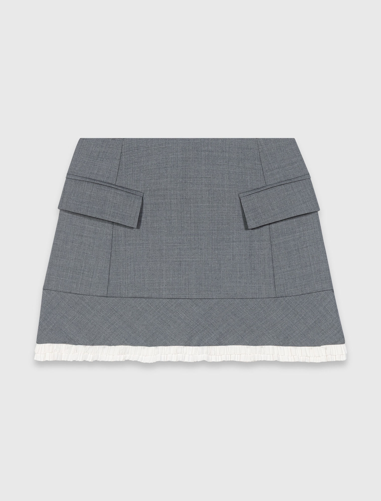A-line poplin skirt with band