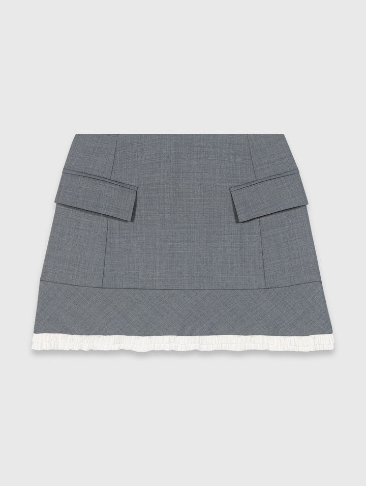 A-line poplin skirt with band