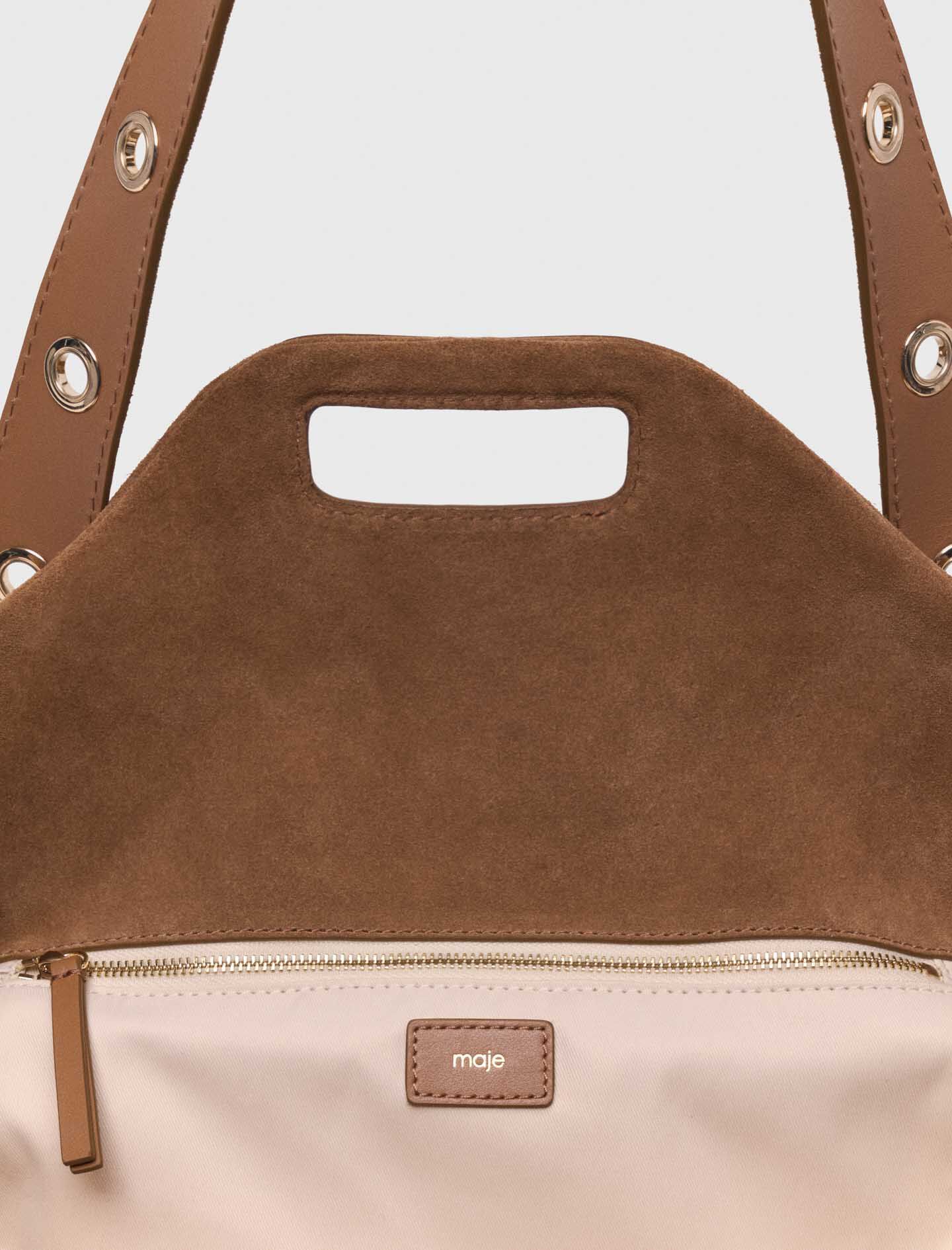 Leather bag with chain strap