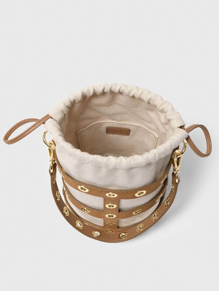 Suede Miss M bucket bag