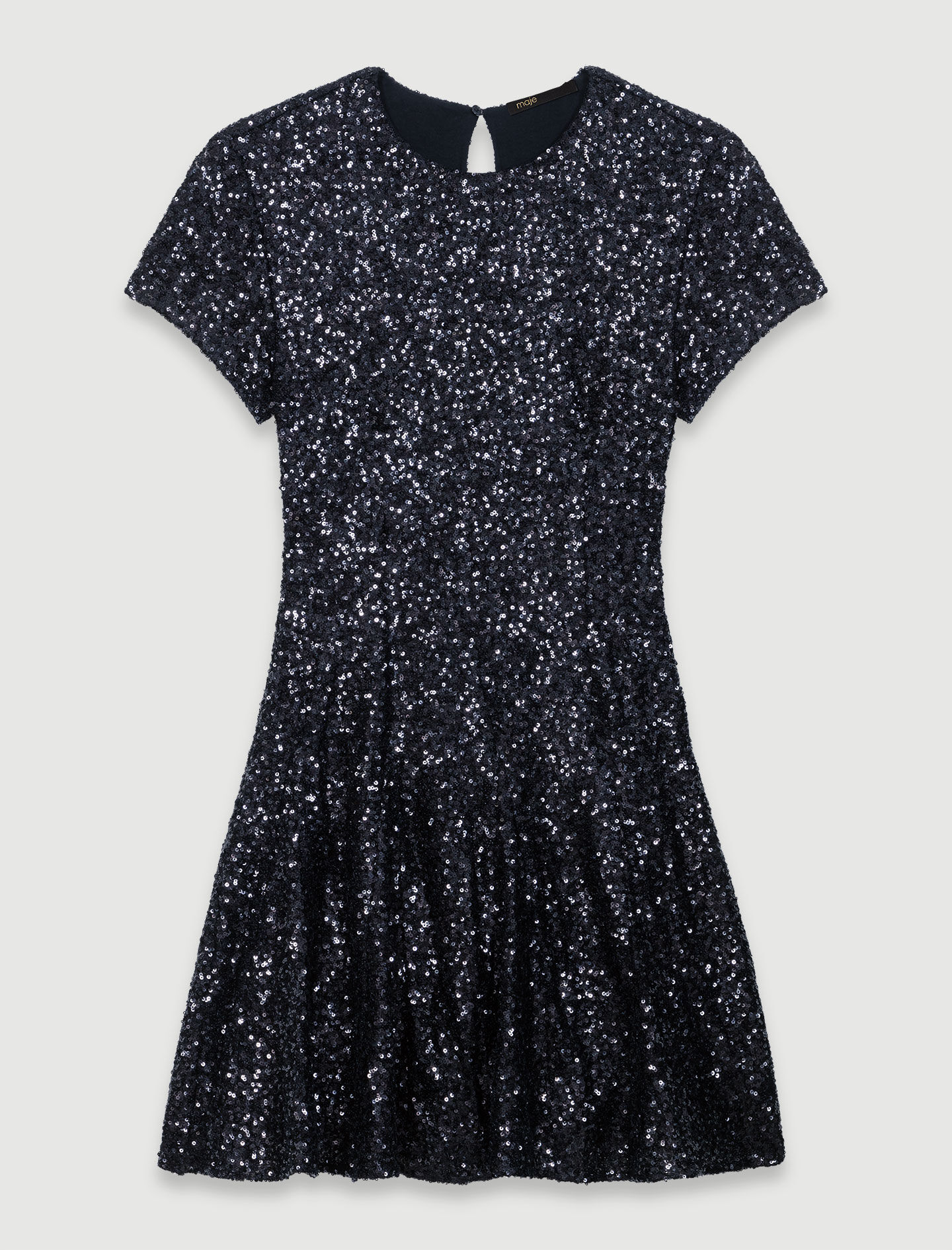 Short sequin dress Black / Gray For Women | Maje
