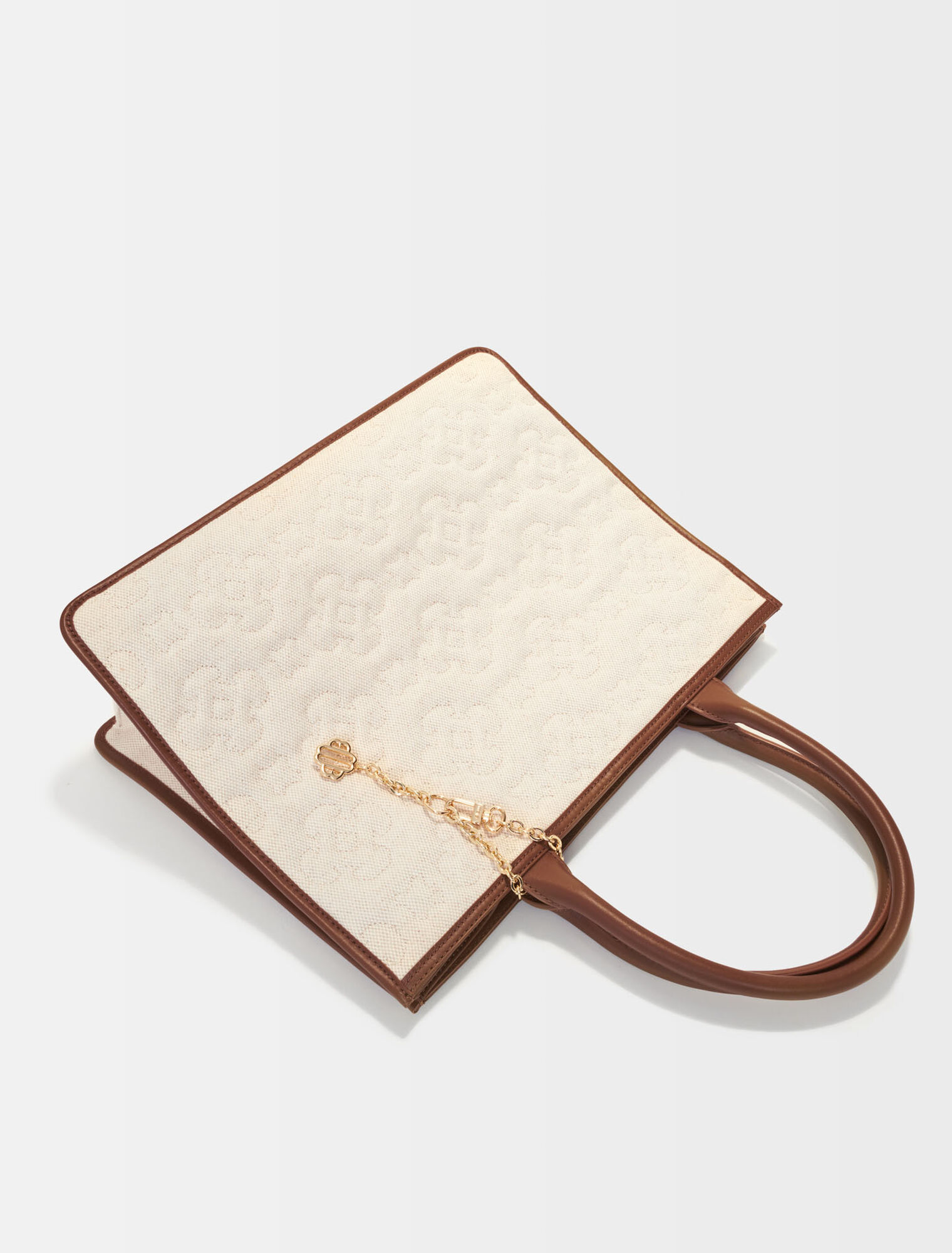 Leather, linen, viscose Clover logo tote
