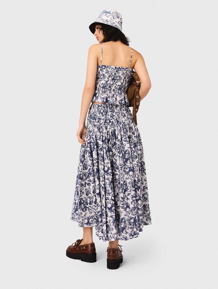 Printed maxi skirt