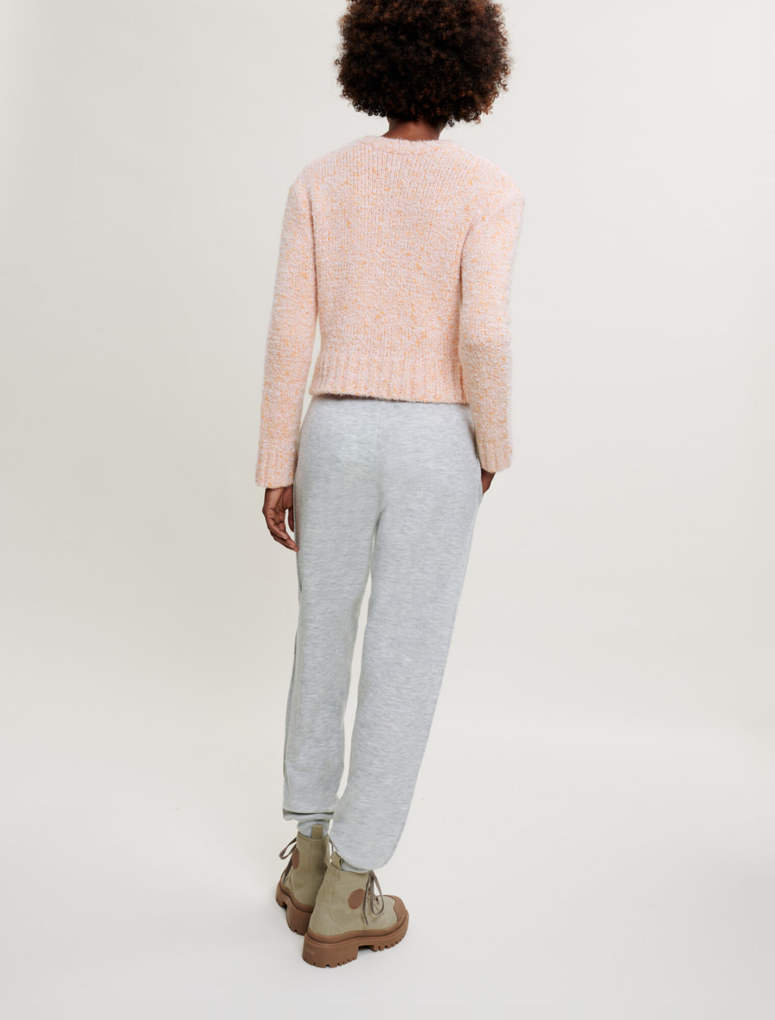 Mottled fleece jogging pants