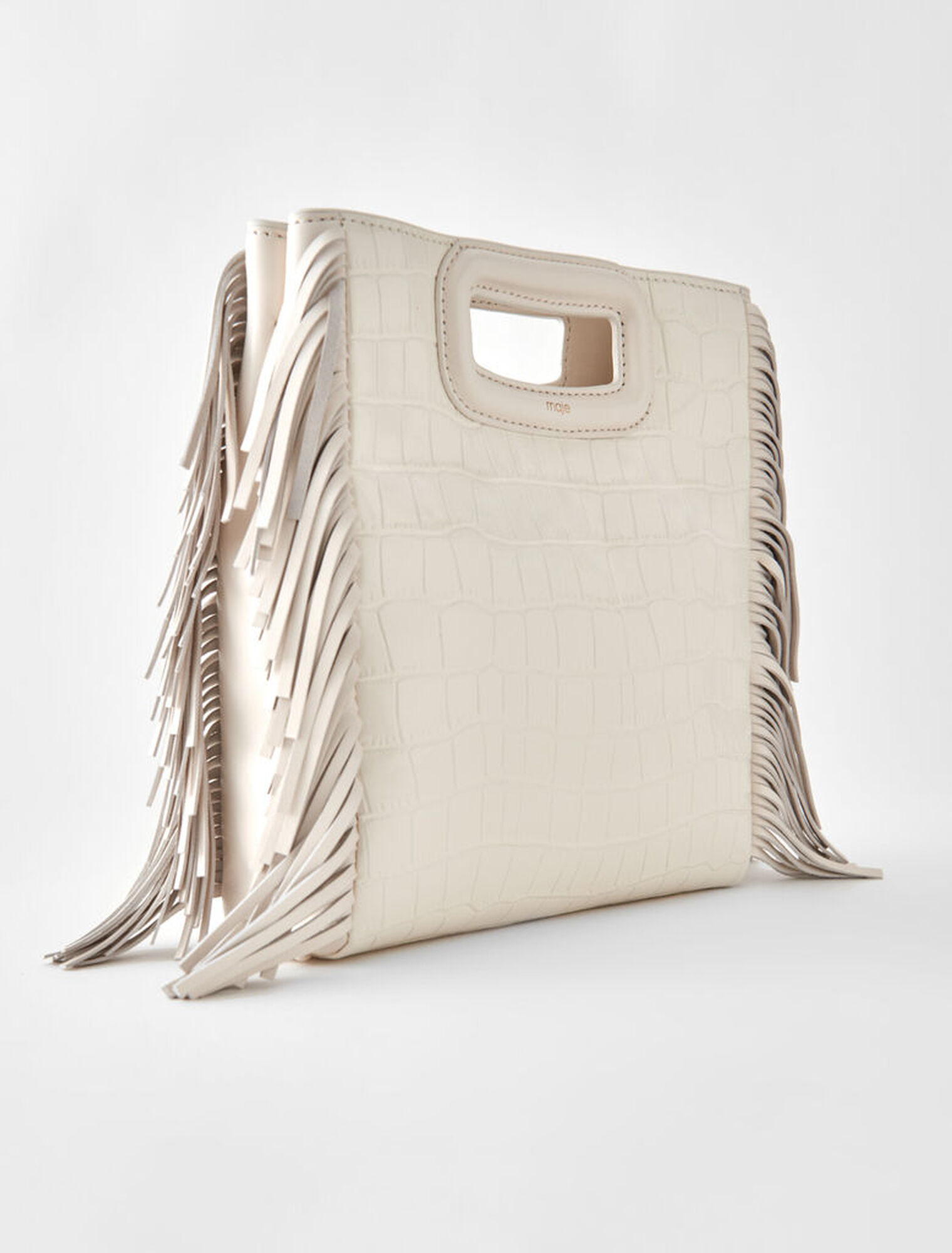 M bag in crocodile-effect leather