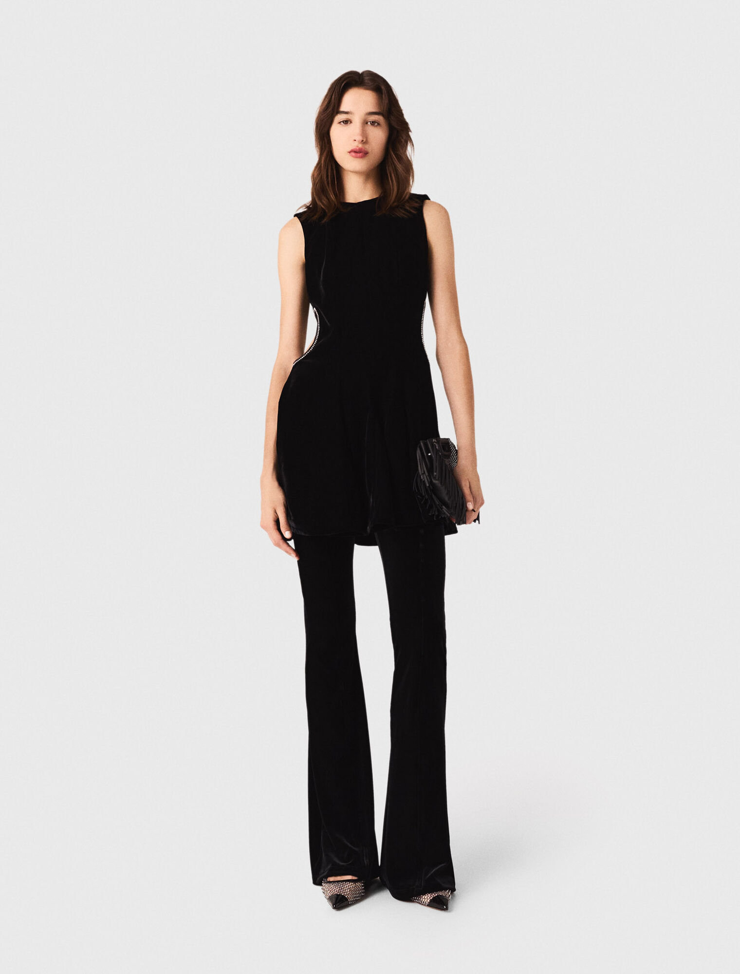 Short velvet dress