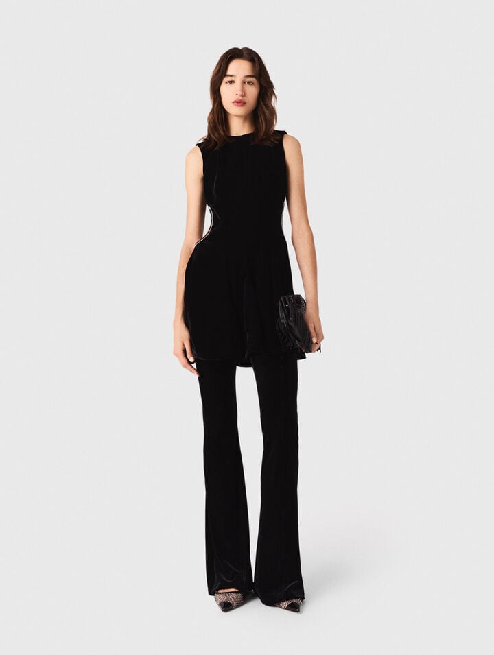 Short velvet dress