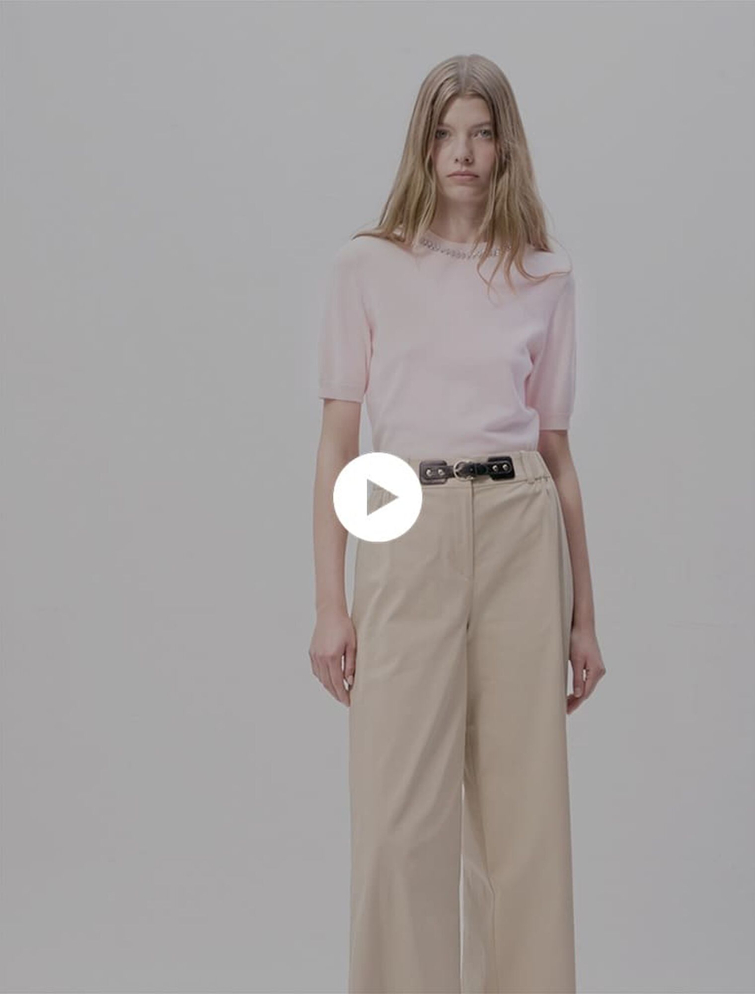 Wide-leg cotton pants