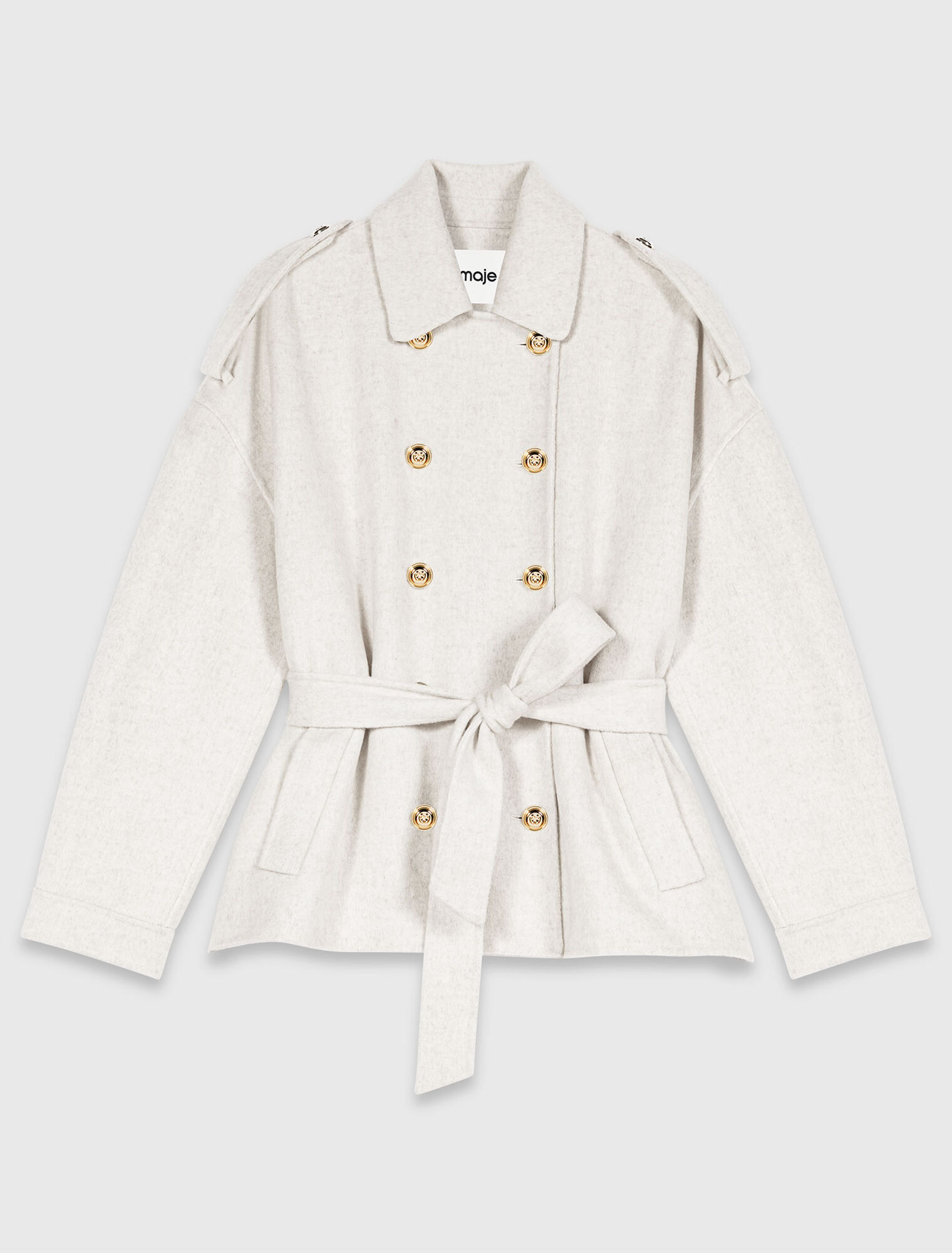 Double-faced mid-length coat