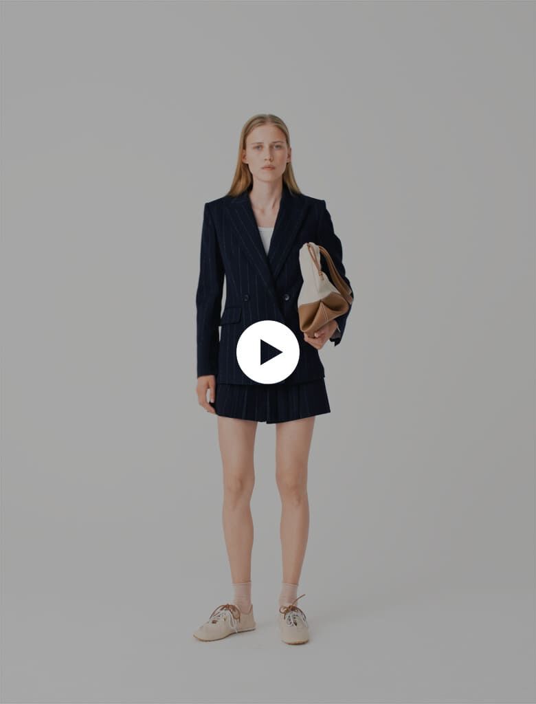 Double-breasted suit jacket Blue For Women | Maje