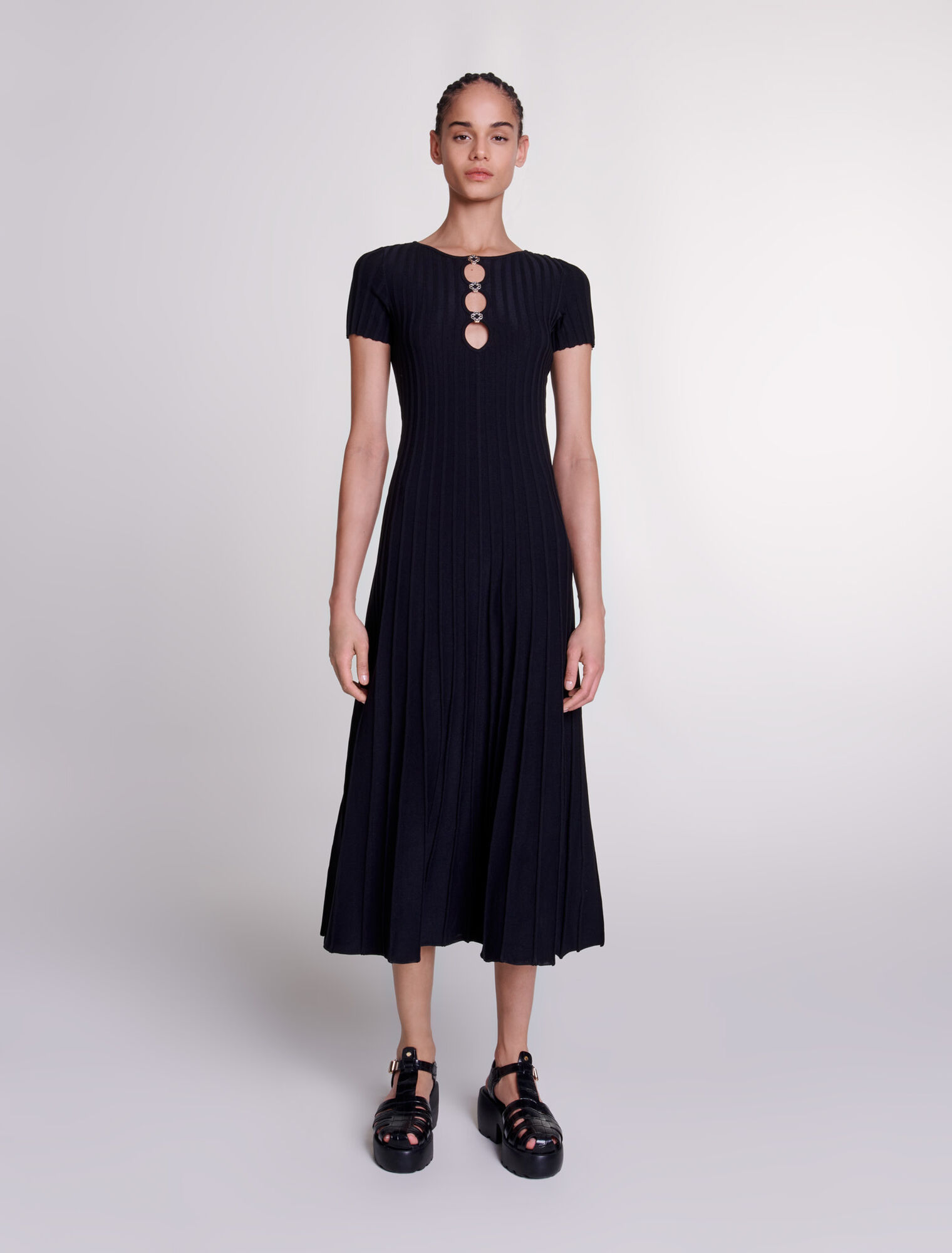 Rib knit maxi dress