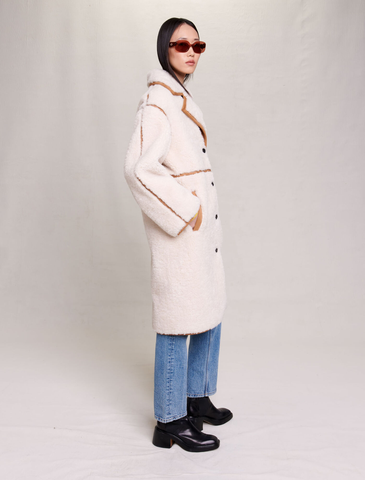 Long patchwork coat