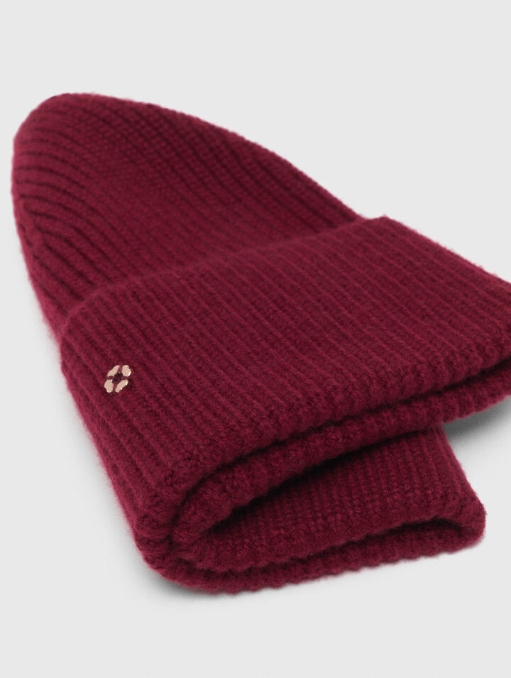 Wool and cashmere beanie