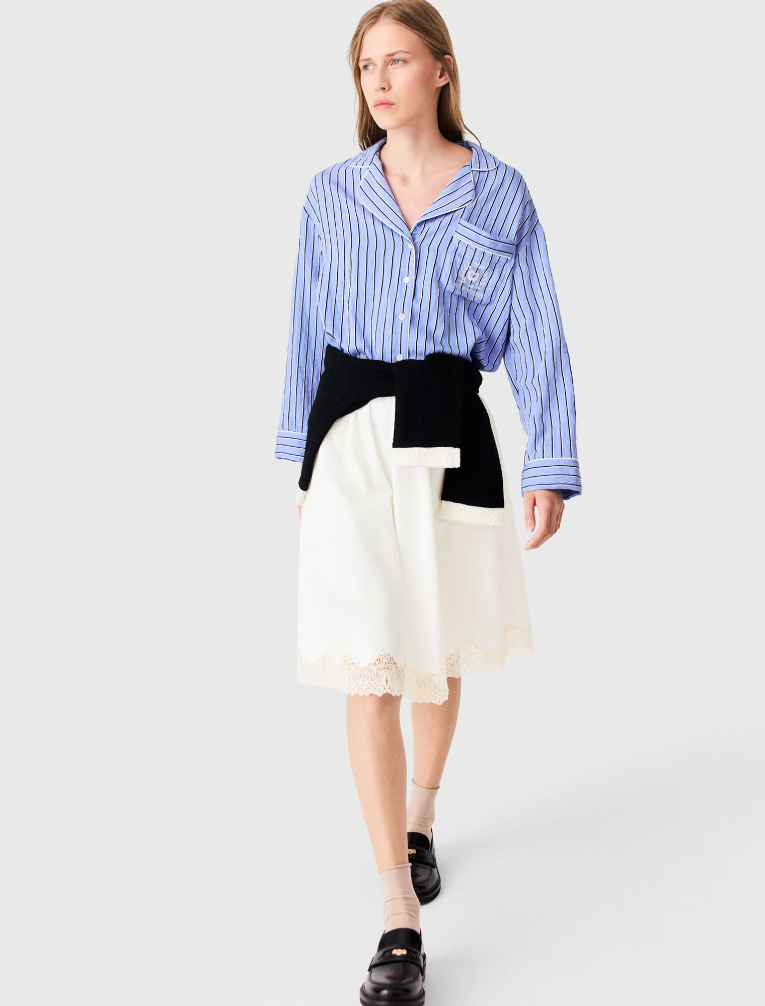 Tailored skirt with lurex