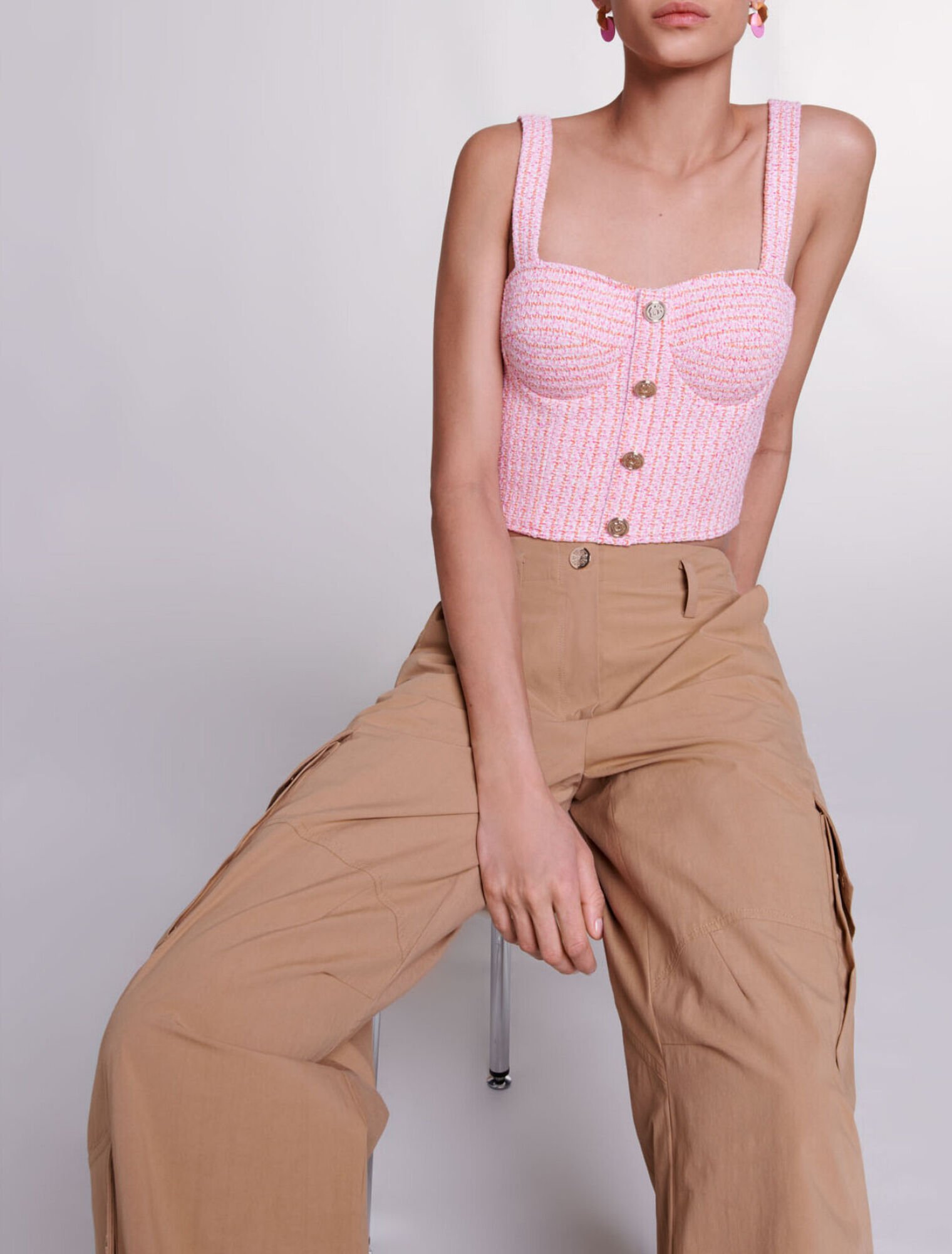 Tweed crop top