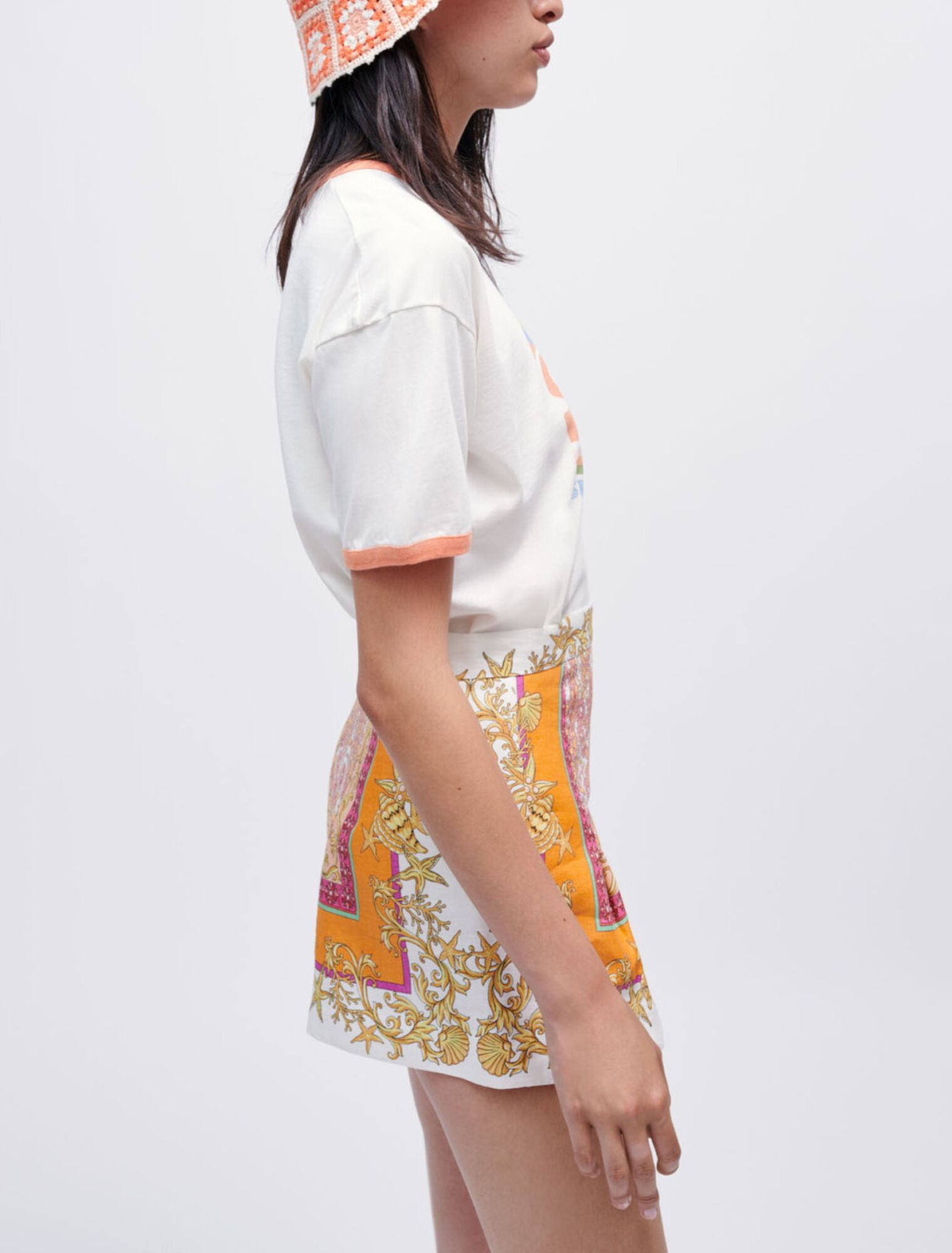 Wide SUMMER screen-printed tee-shirt