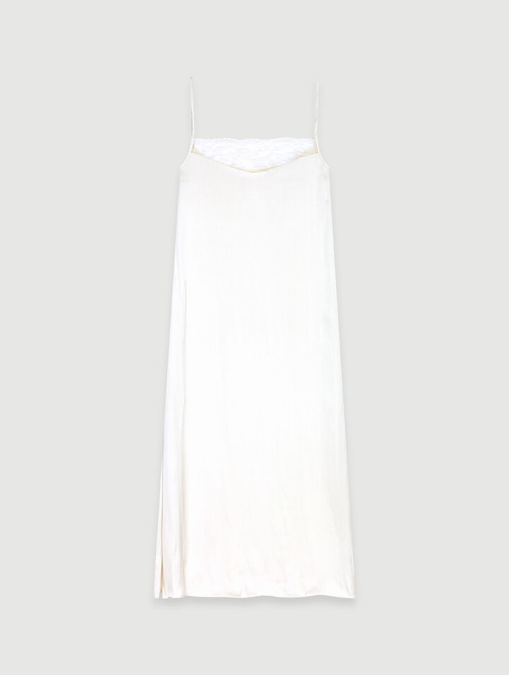 Long satin dress