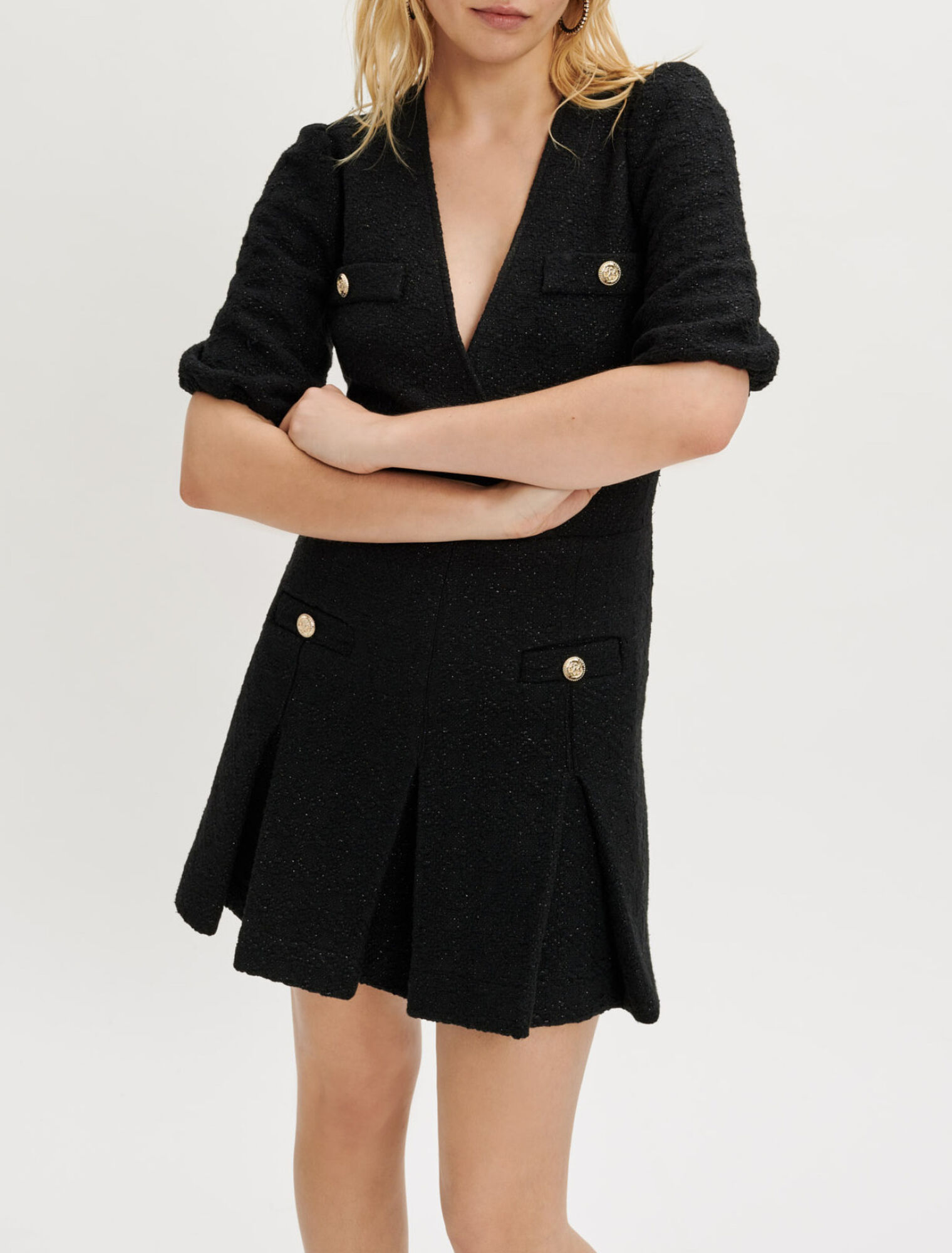Shiny tweed dress