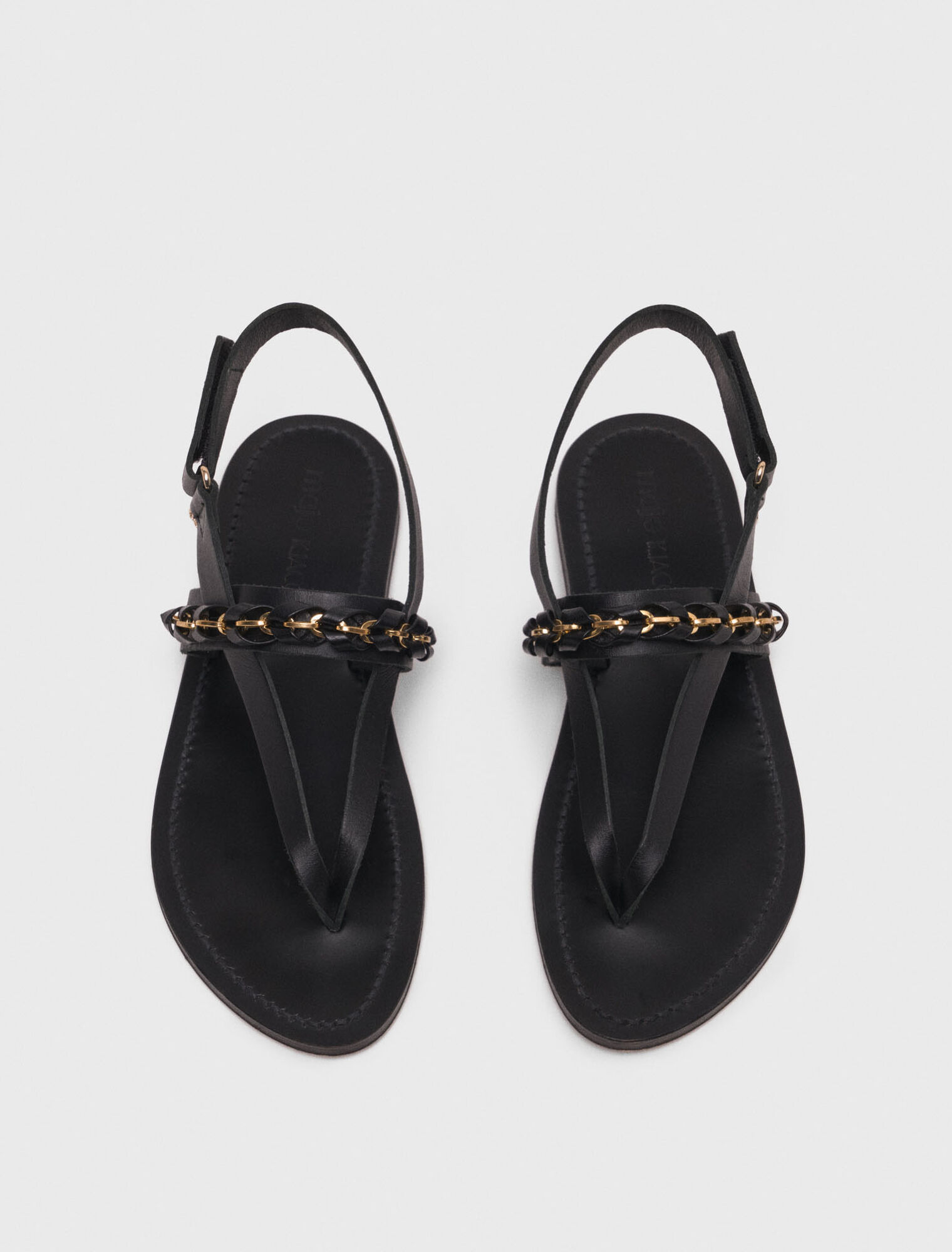 K.Jacques flat leather sandal