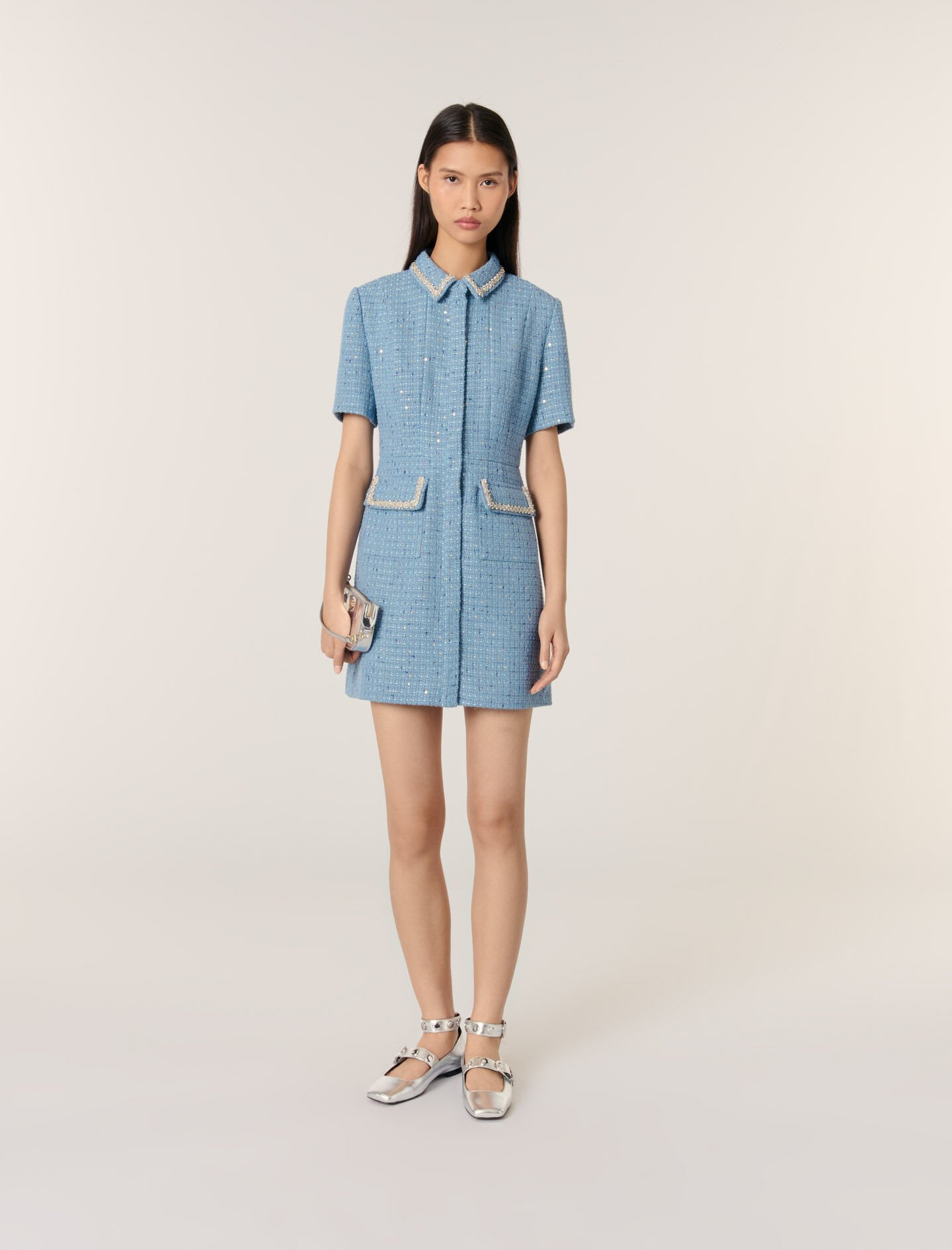 楽天市場】Maje マージュTWEED-STYLE CONTRAST DRESS ワンピース