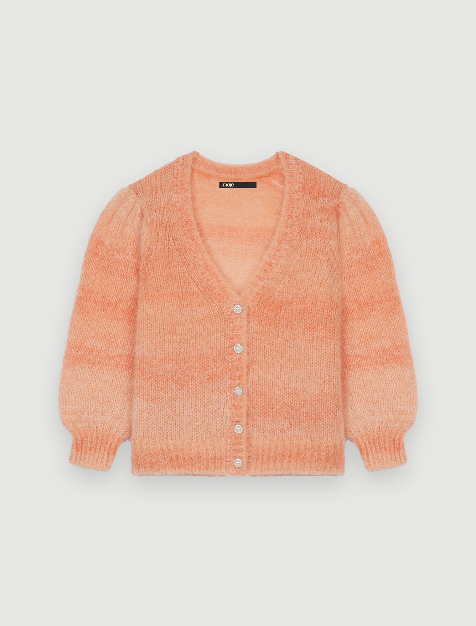 Printed mohair cardigan