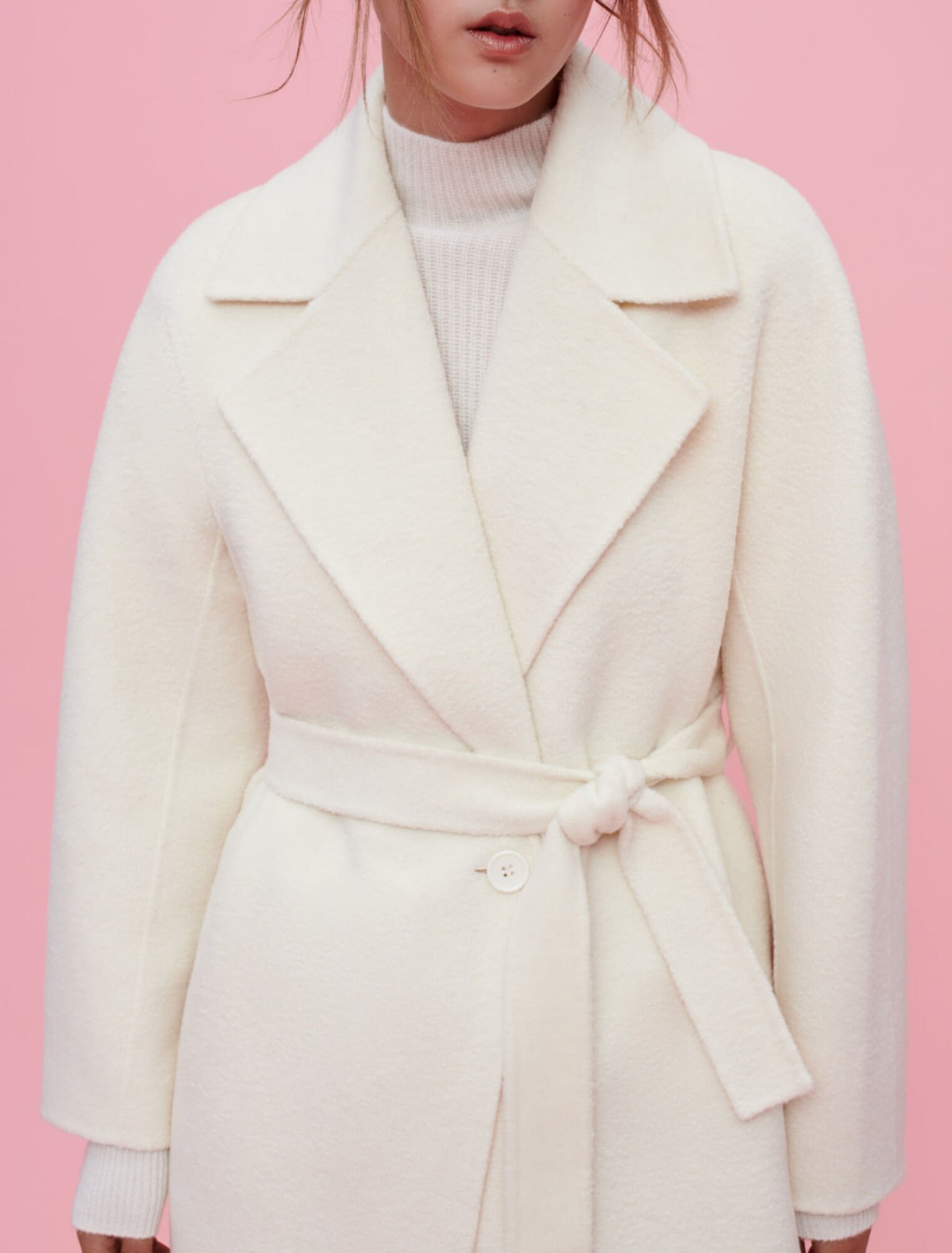Textured double-faced coat