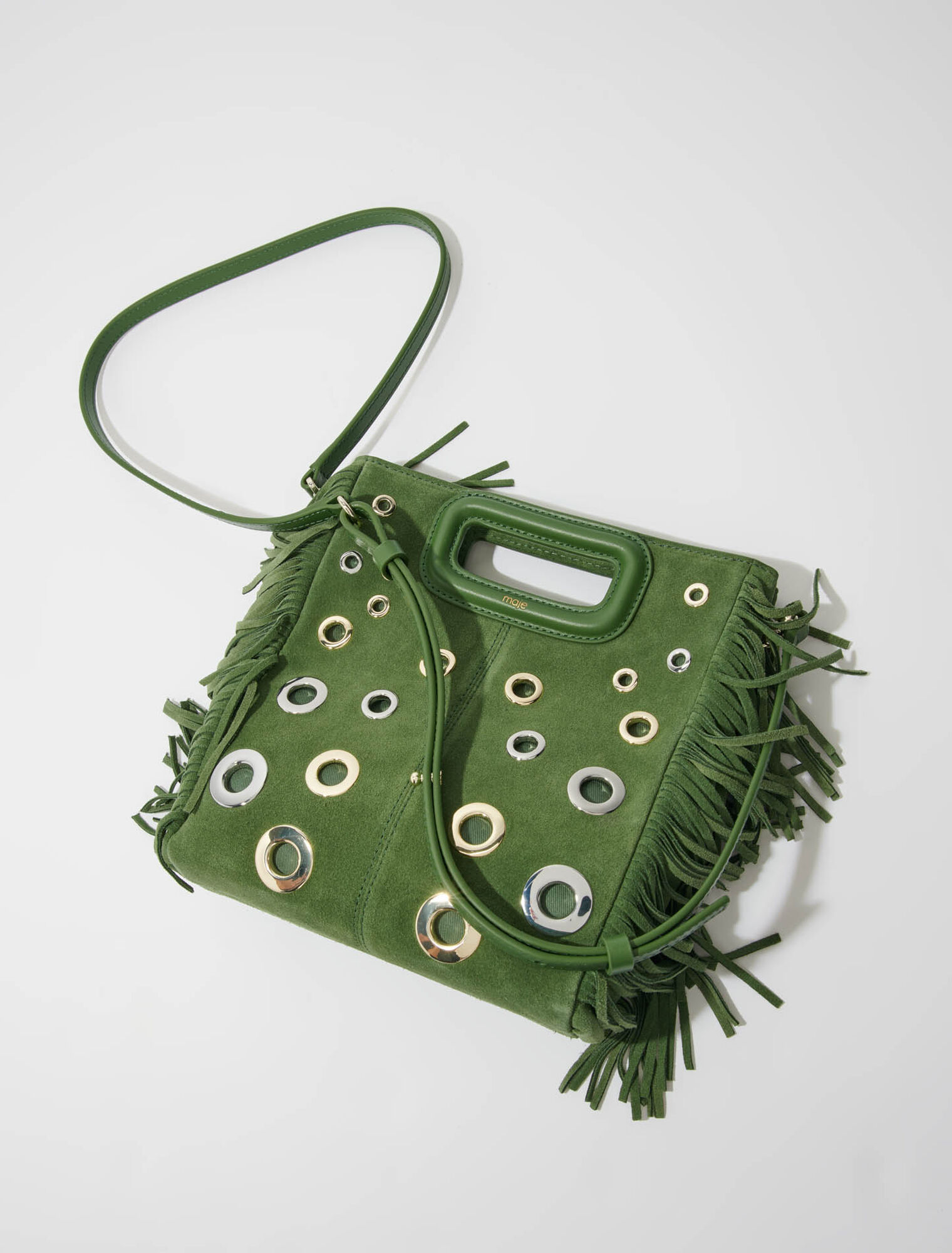 M bag in suede leather