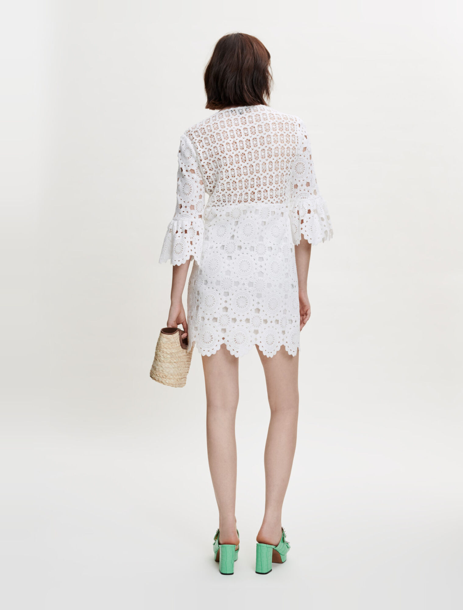 Straight guipure dress