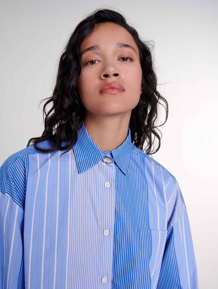 Striped patchwork shirt 