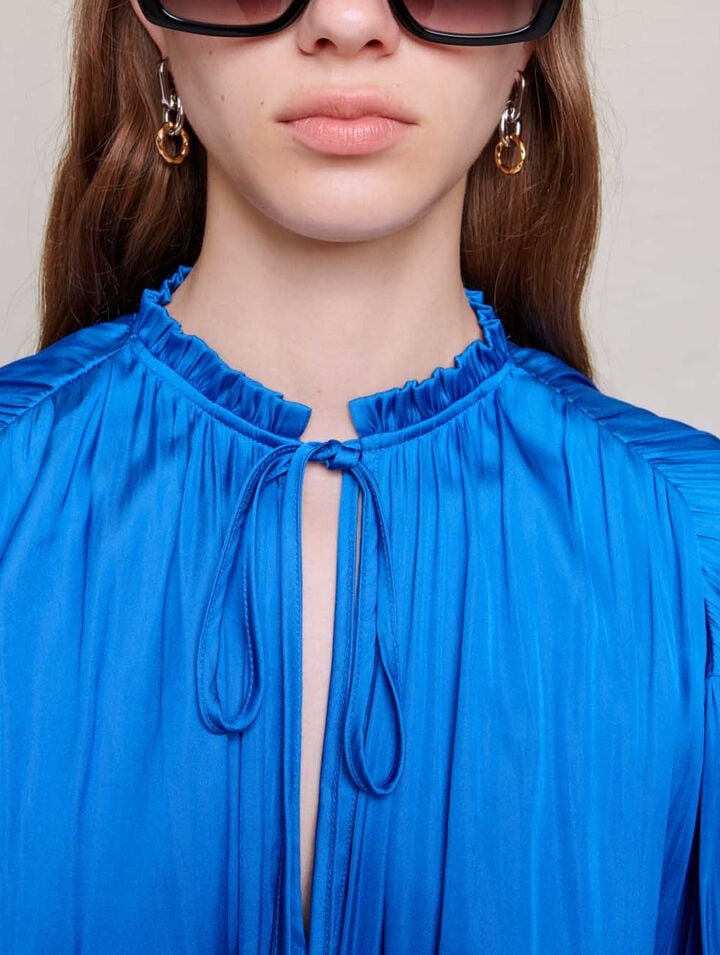 Blue smocked dress