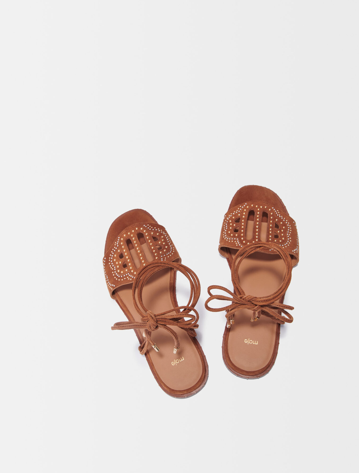 Flat studded sandals
