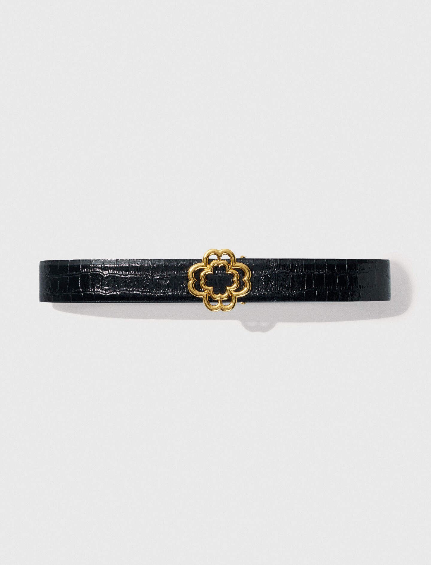【関税込み】Duo Belt - By Far - Grey - Croc Leather NewDuo-ToneBelts12-3-
