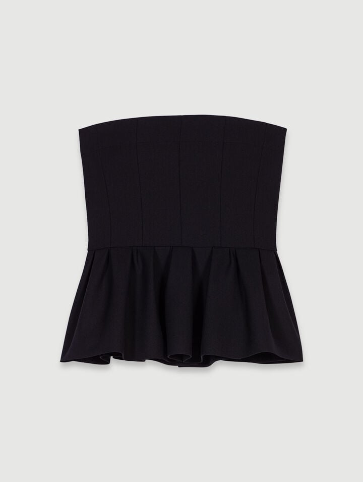 Bustier top with basque