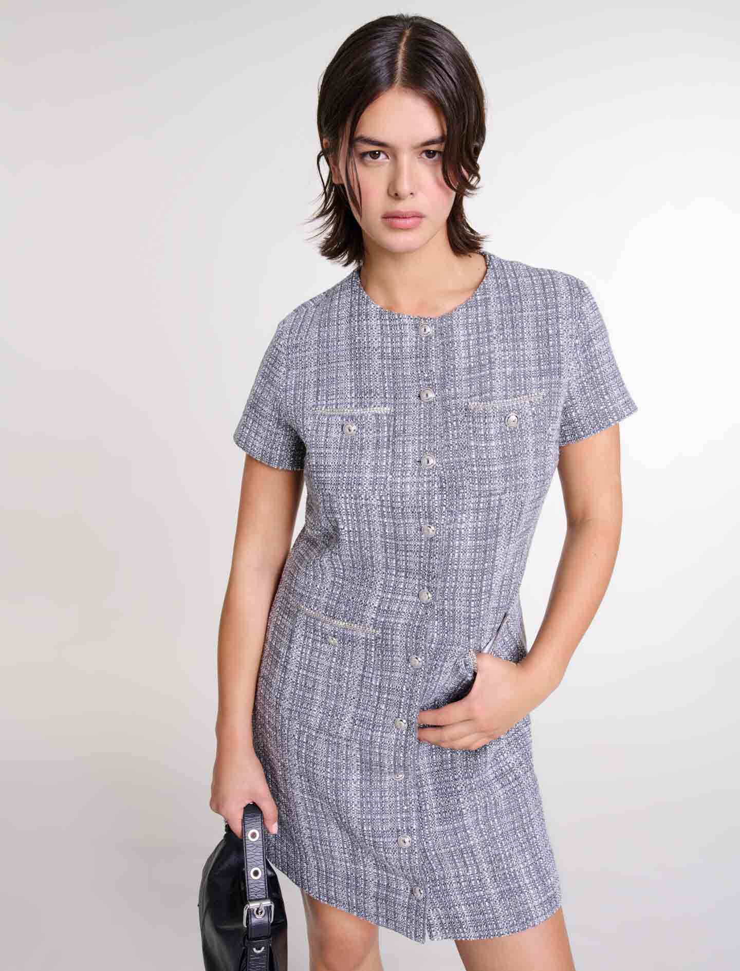 の 人気アイテムランキング dress Tweed Black Maje | Women For Gray / ワンピース