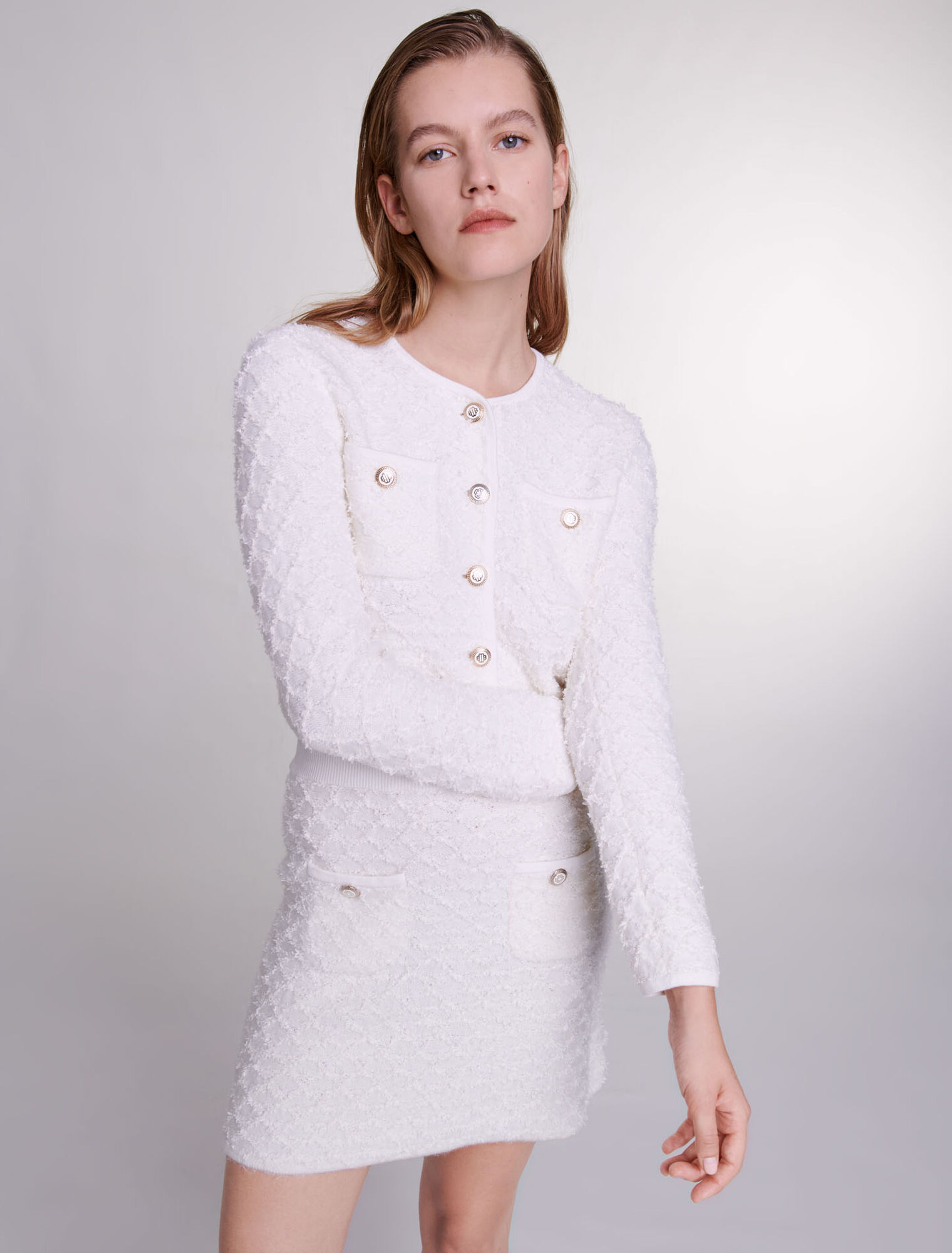 Knit mini skirt
