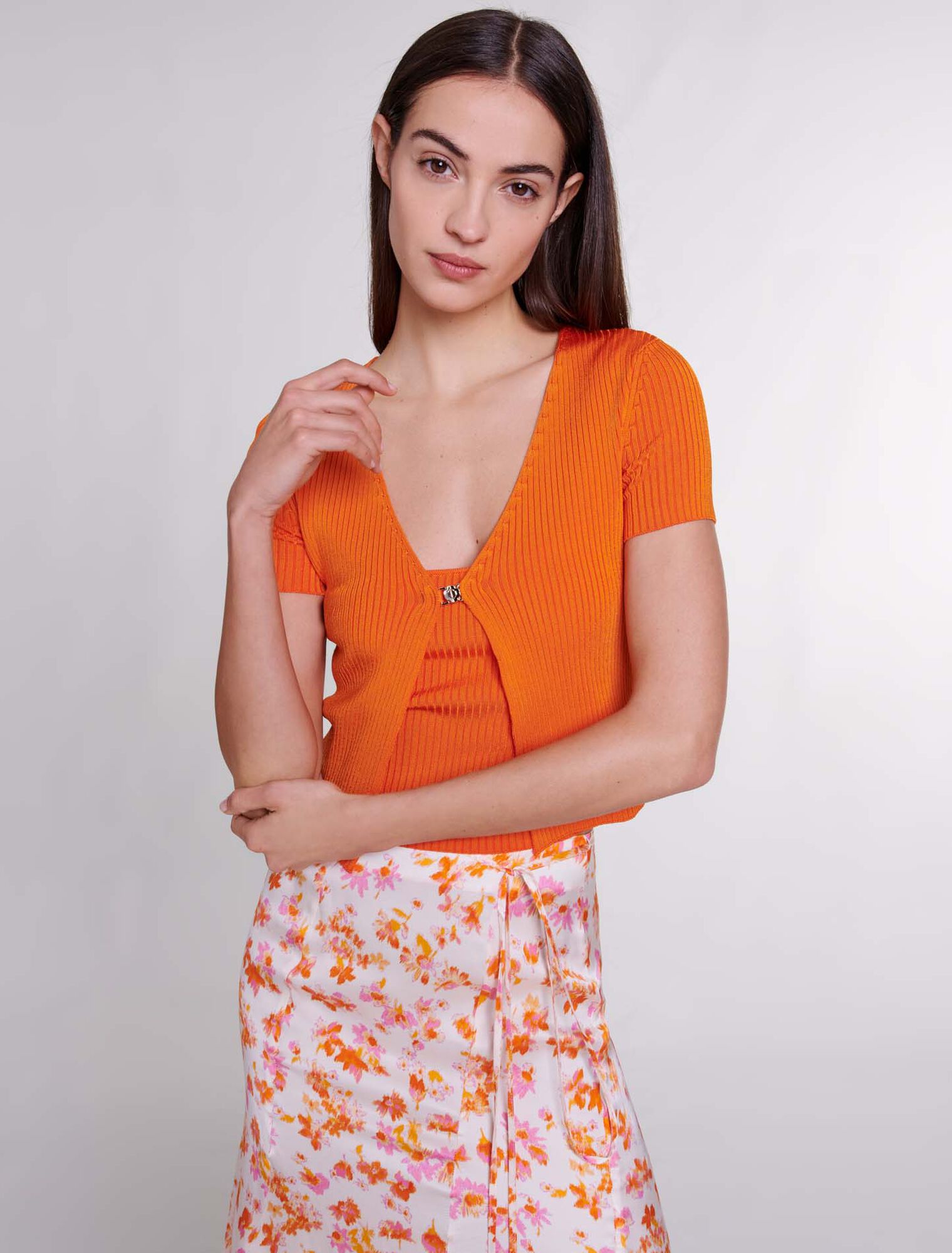 Rib knit twin set
