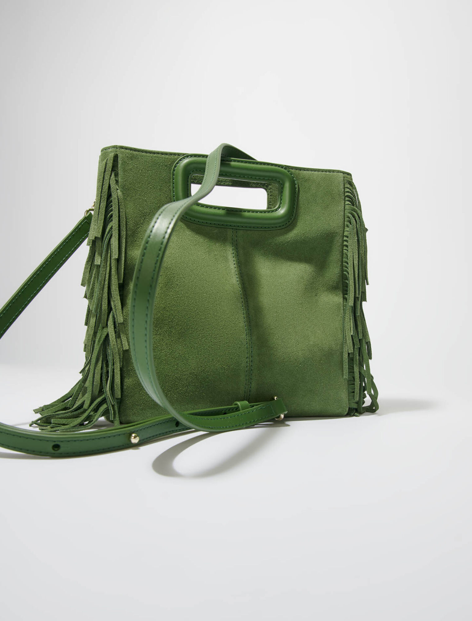 M bag in suede leather
