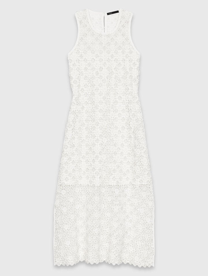 Rhinestone crochet maxi dress