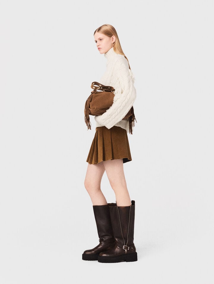 Wool-blend jumper with fringes Wool-blend jumper with fringes