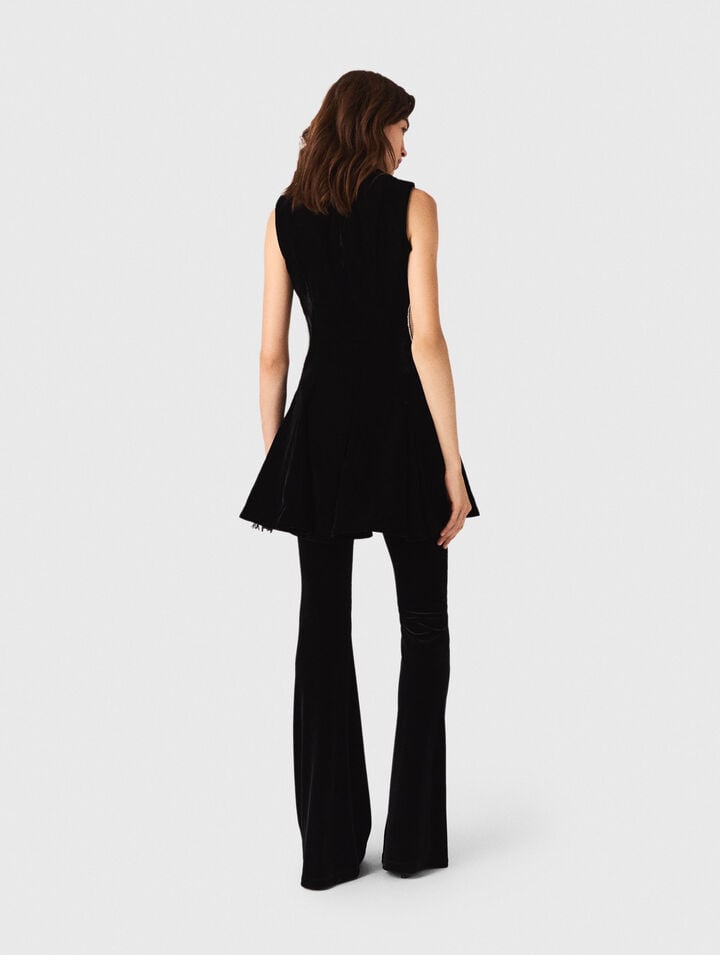Short velvet dress