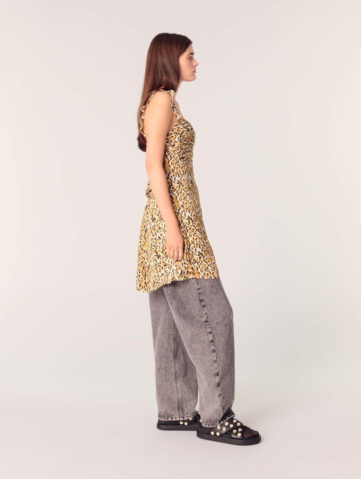 Leopard print short dress