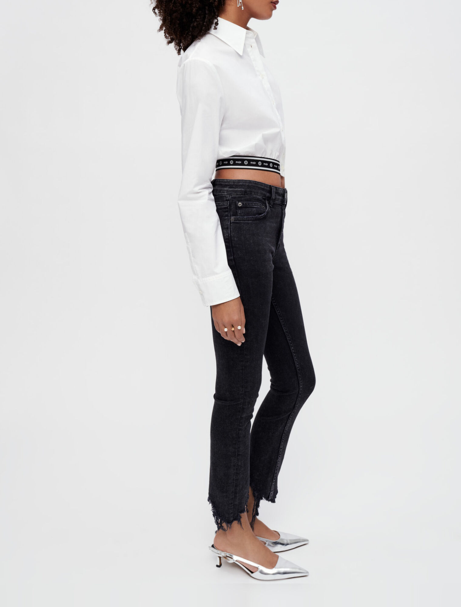 Straight cut ripped jeans