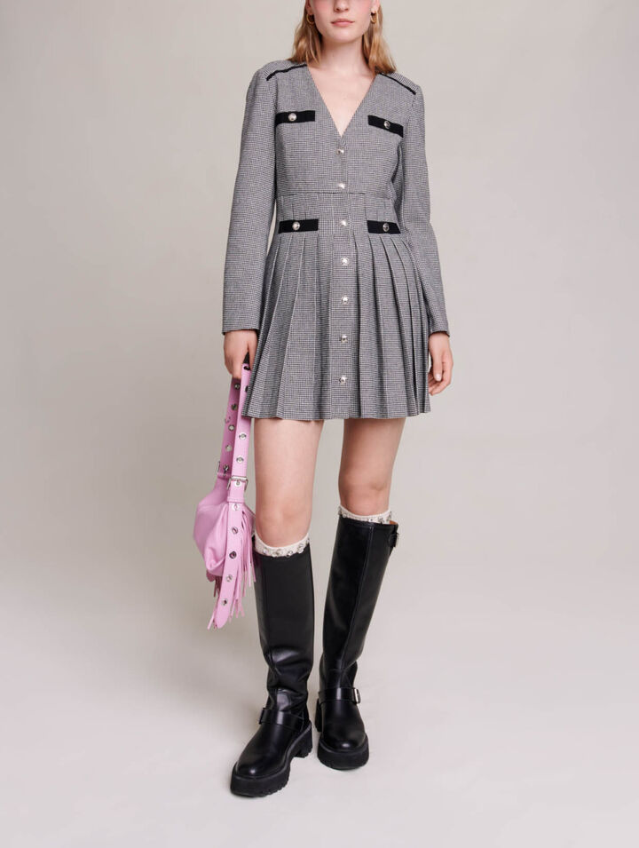 Short pleated dress