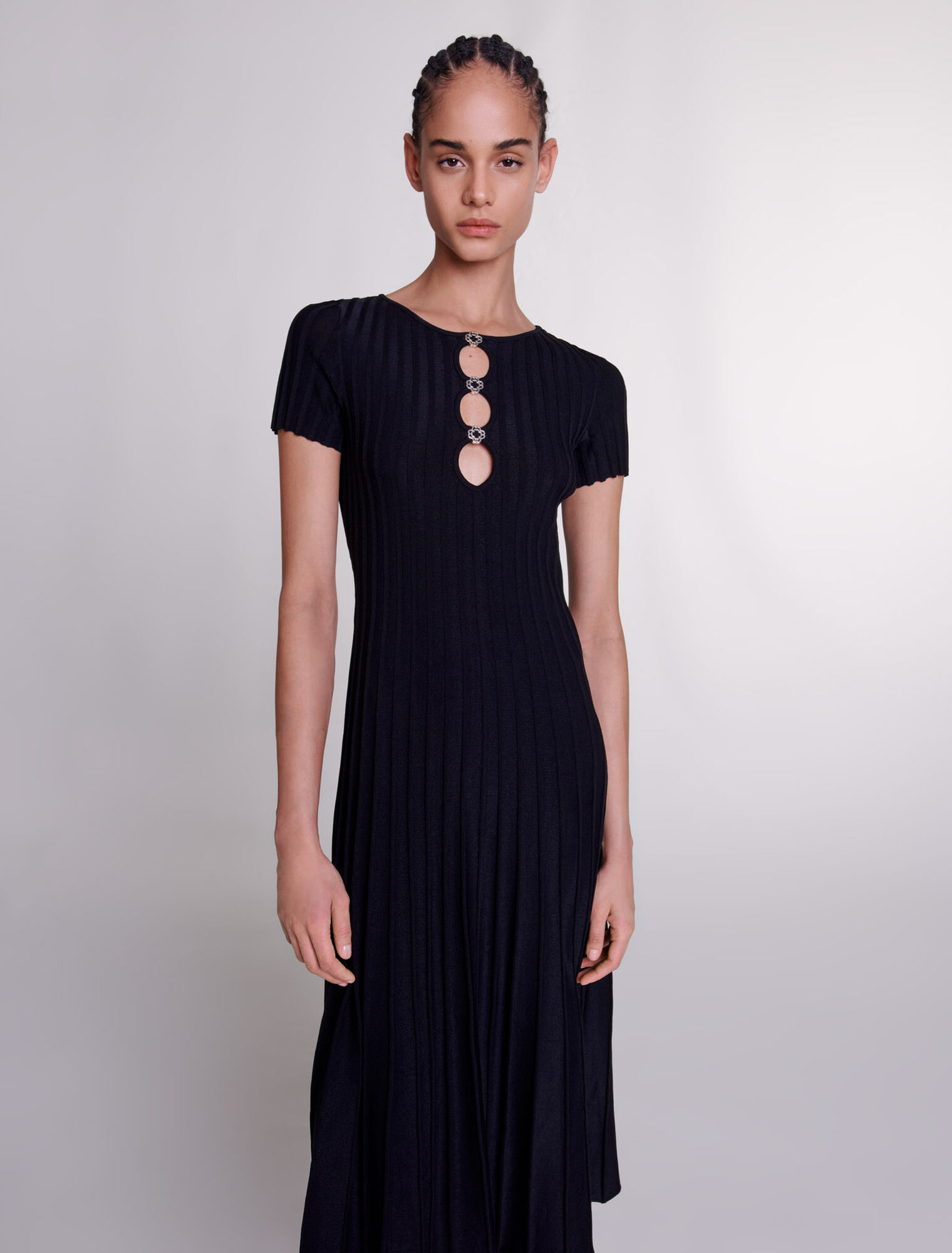 Rib knit maxi dress