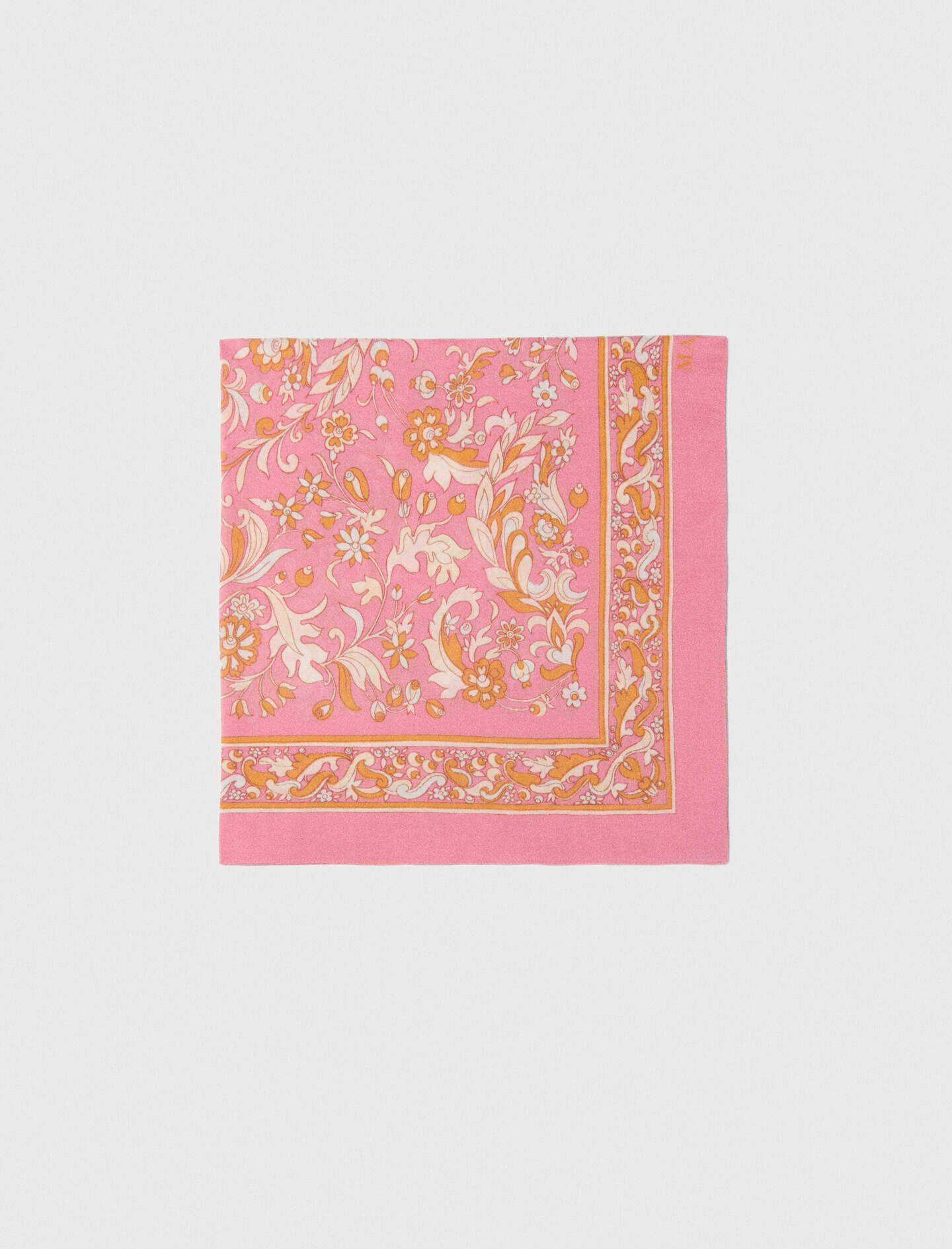 アクセサリー may 65 x 65 floral print scarf Pink For Women | Maje