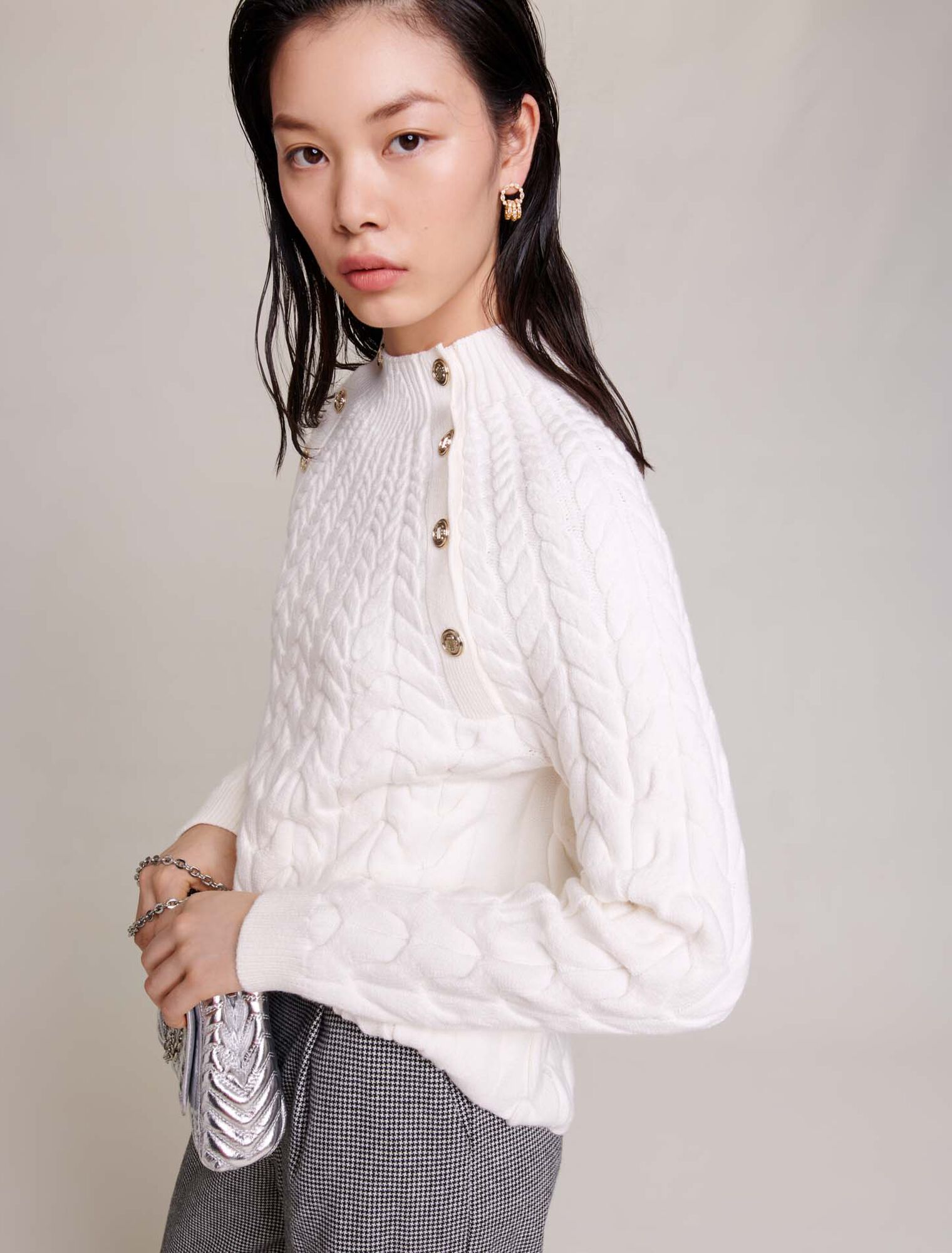Cable knit jumper