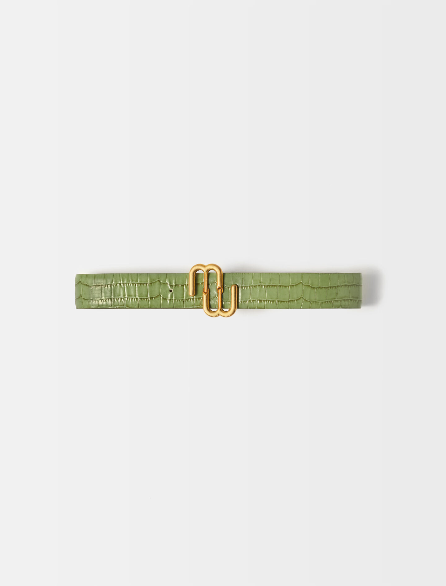Maje double M croco-effect leather belt Maje double M croco-effect leather belt