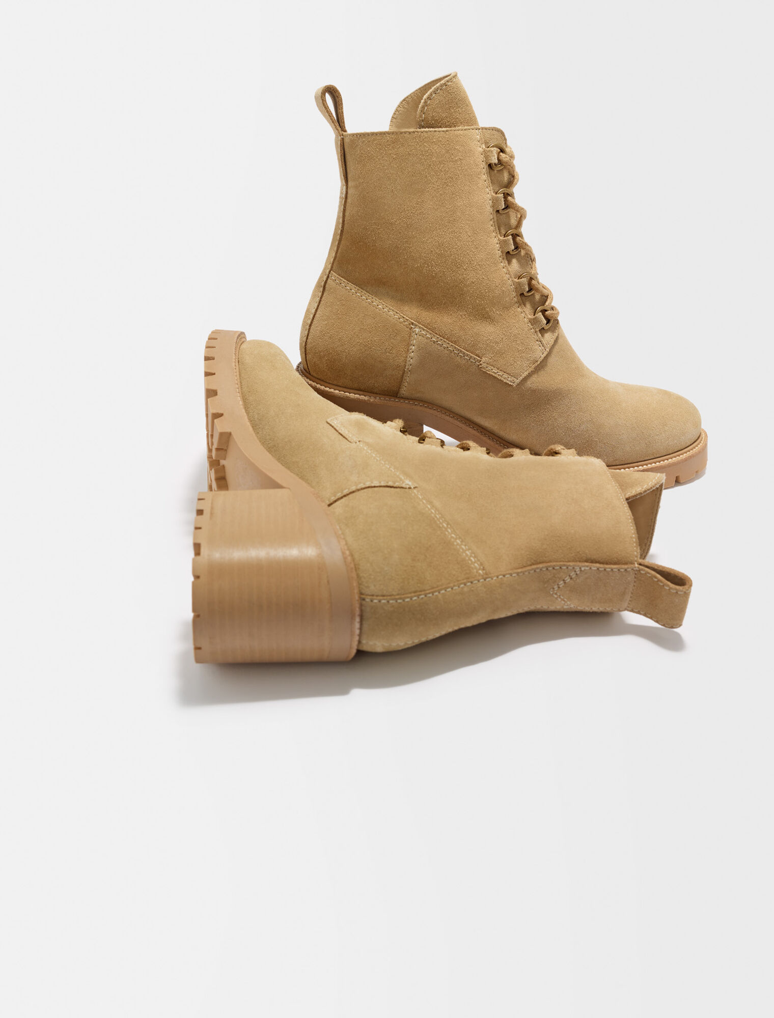 Suede leather ankle boots