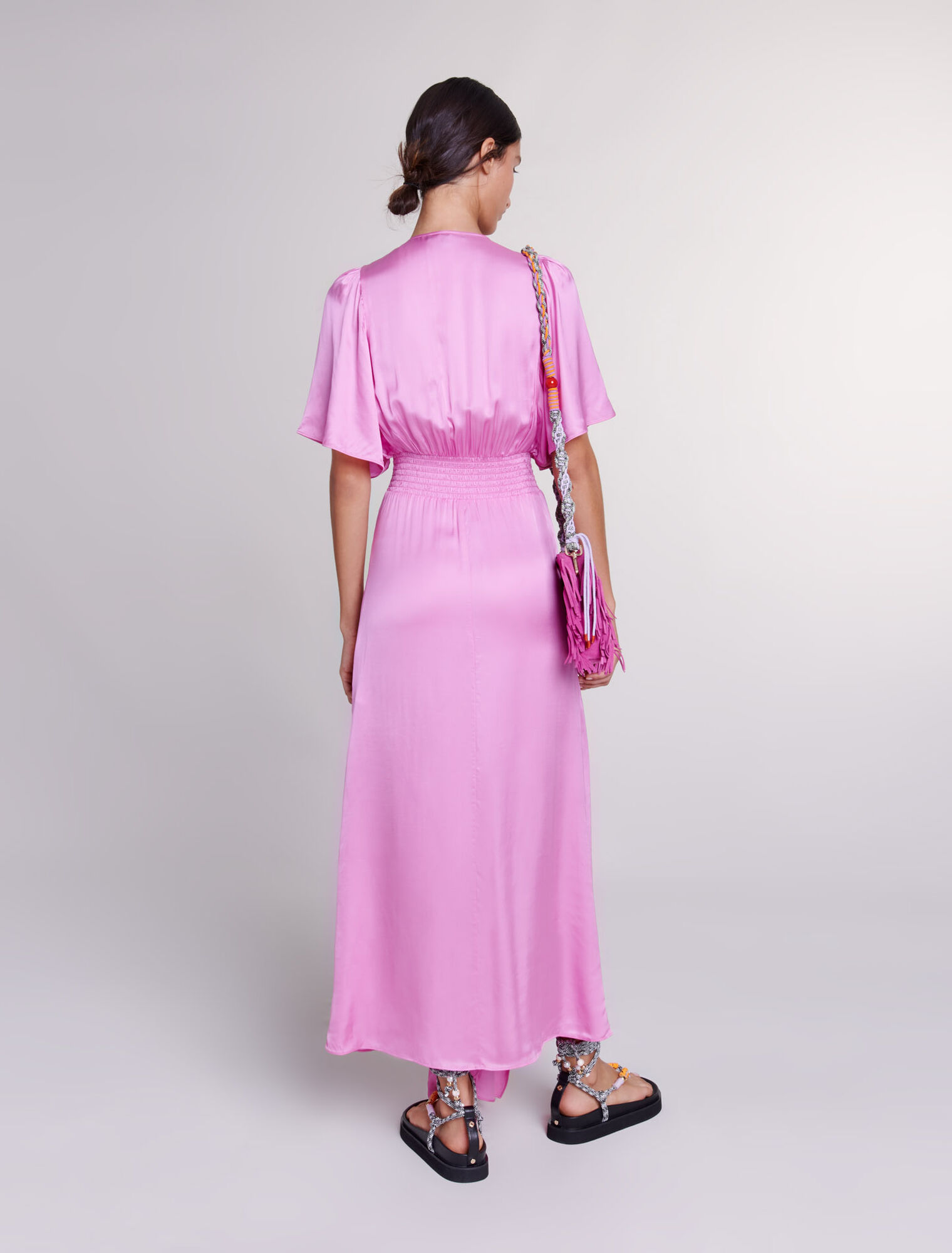 Satin-look maxi dress