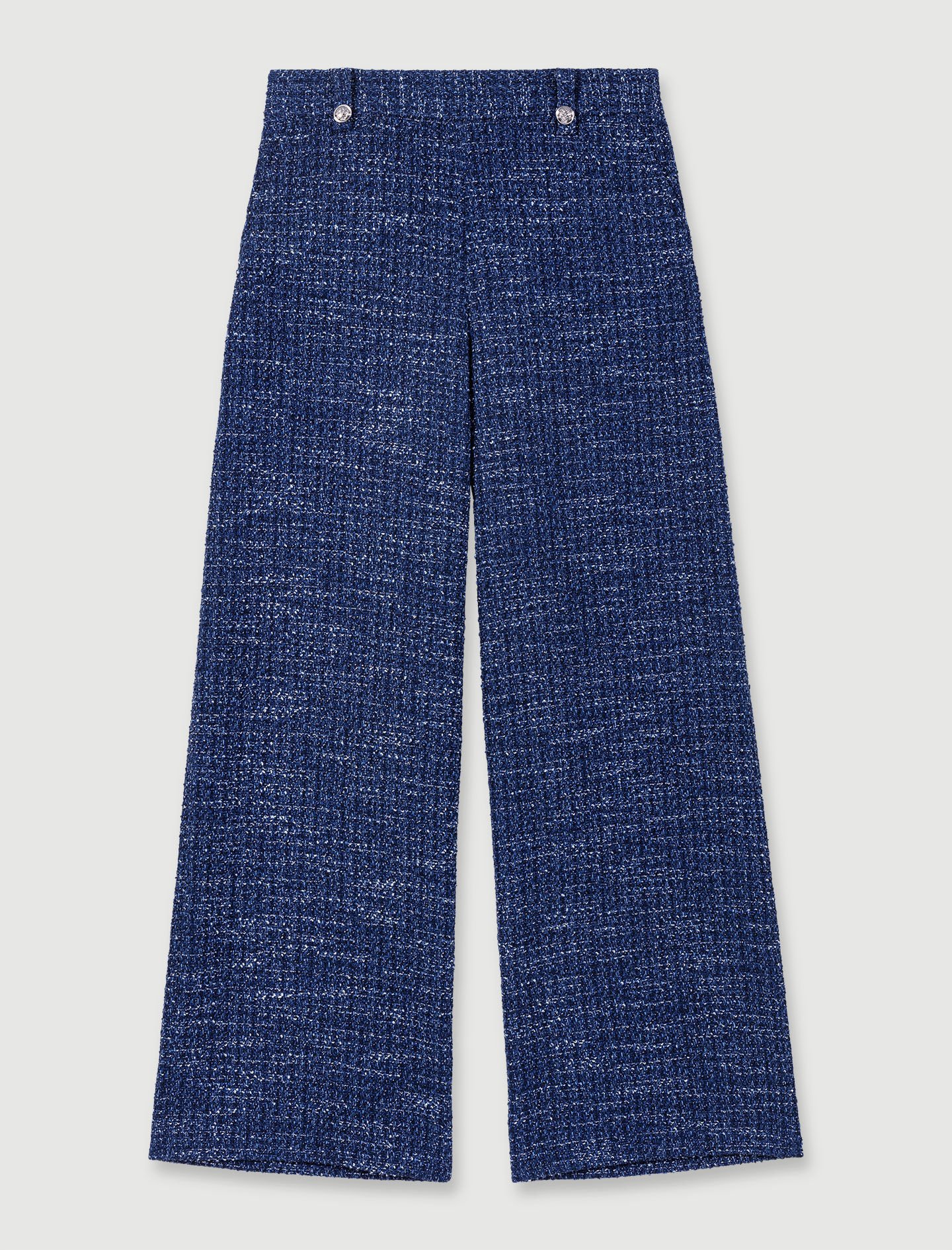 Wide-leg tweed trousers Blue For Women | Maje Wide-leg tweed trousers Blue For Women | Maje